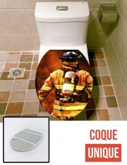 Housse de toilette - Décoration abattant wc Pompier Feu et Flamme