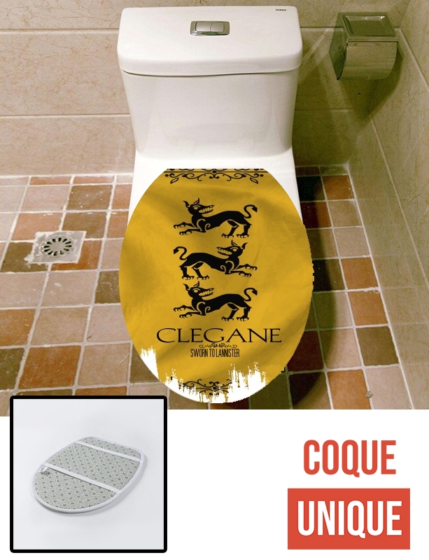Housse de toilette - Décoration abattant wc Flag House Clegane