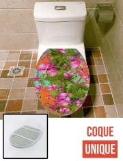 Housse de toilette - Décoration abattant wc Flamingos
