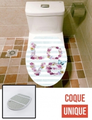 Housse de toilette - Décoration abattant wc FLORAL LOVE