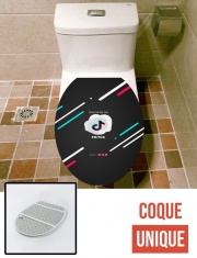 Housse de toilette - Décoration abattant wc Follow me on tiktok abstract