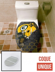 Housse de toilette - Décoration abattant wc Football Helmets Green Bay
