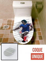 Housse de toilette - Décoration abattant wc Football Legends: Michel Platini - France