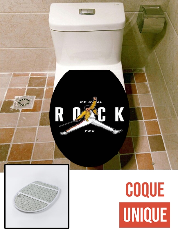 Housse de toilette - Décoration abattant wc freddie mercury we will rock you