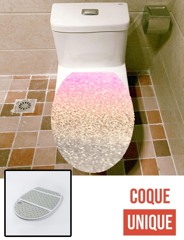 Housse de toilette - Décoration abattant wc Gatsby Glitter Pink