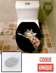 Housse de toilette - Décoration abattant wc Girafe smoking cigare