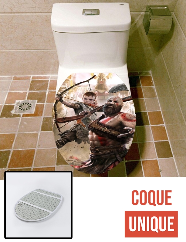 Housse de toilette - Décoration abattant wc God Of war