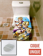 Housse de toilette - Décoration abattant wc Goku Family