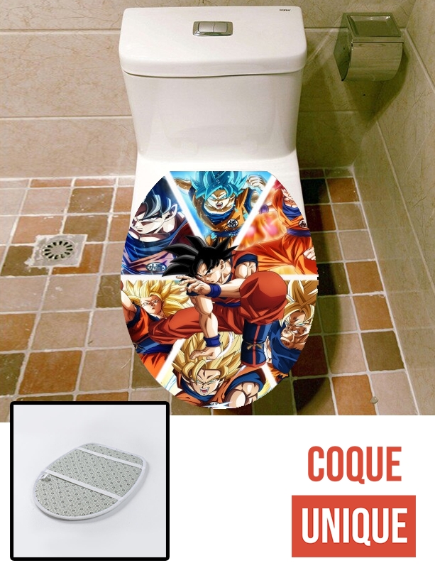 Housse de toilette - Décoration abattant wc Goku Ultra Instinct
