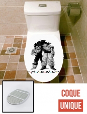 Housse de toilette - Décoration abattant wc Goku X Vegeta as Friends