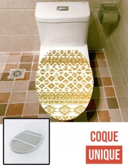 Housse de toilette - Décoration abattant wc GOLDEN TRIBAL