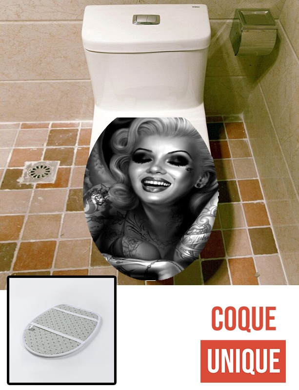 Housse de toilette - Décoration abattant wc Goth Marilyn