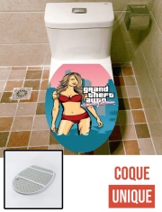 Housse de toilette - Décoration abattant wc GTA collection: Bikini Girl Miami Beach