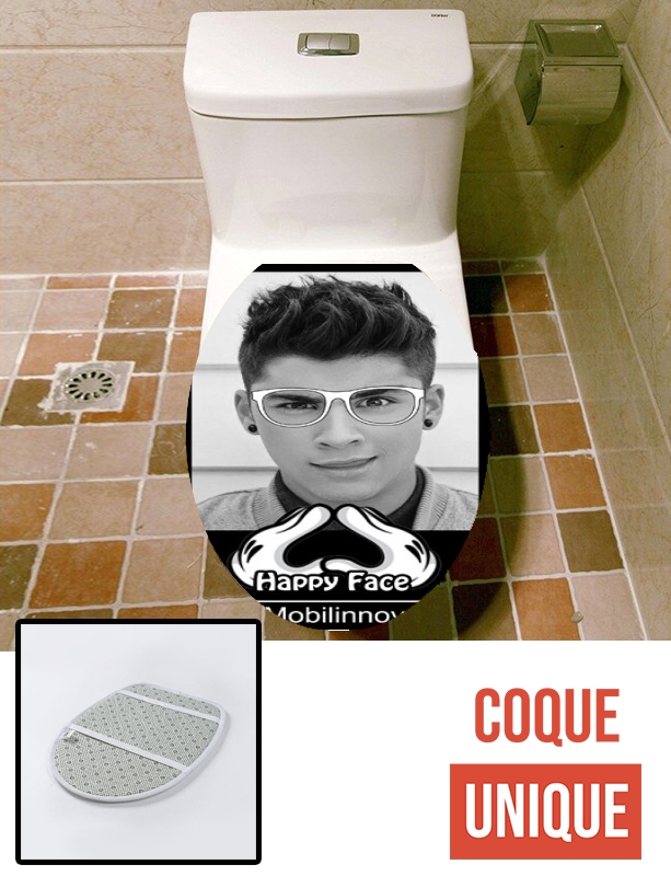 Housse de toilette - Décoration abattant wc Happy Face Zayn