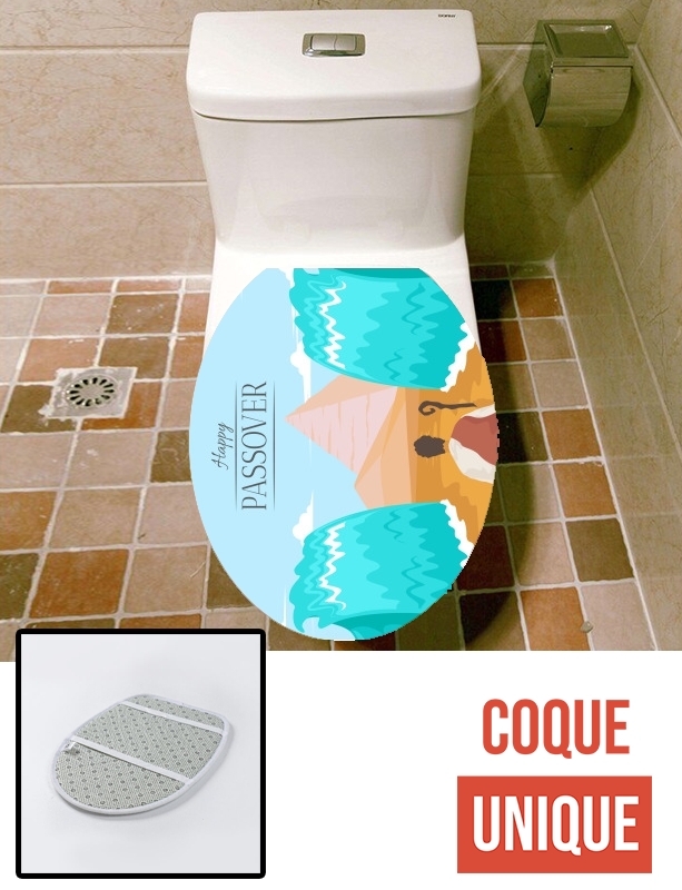 Housse de toilette - Décoration abattant wc Happy passover