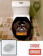 Housse de toilette - Décoration abattant wc Harley Davidson Skull Engine