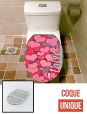 Housse de toilette - Décoration abattant wc Heart Love - Claire