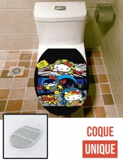 Housse de toilette - Décoration abattant wc Hello Kitty X Heroes