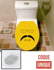 Housse de toilette - Décoration abattant wc Hipster Face 2