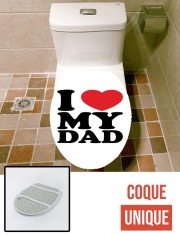 Housse de toilette - Décoration abattant wc I love my DAD