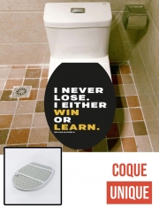 Housse de toilette - Décoration abattant wc i never lose either i win or i learn Nelson Mandela