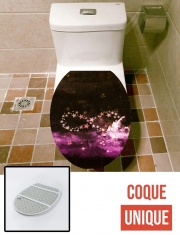 Housse de toilette - Décoration abattant wc Infinity Stars violet