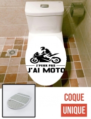 Housse de toilette - Décoration abattant wc J'peux pas j'ai moto