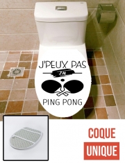Housse de toilette - Décoration abattant wc Je peux pas j'ai ping pong - Tennis de table