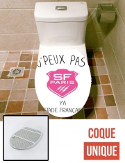 Housse de toilette - Décoration abattant wc Je peux pas y'a stade français