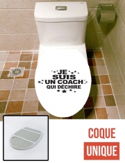 Housse de toilette - Décoration abattant wc Je suis un coach qui déchire