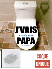 Housse de toilette - Décoration abattant wc Je vais etre papa putain