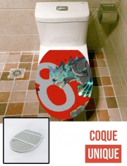 Housse de toilette - Décoration abattant wc Kaiju Number 8