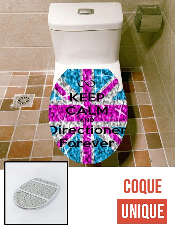 Housse de toilette - Décoration abattant wc Keep Calm And Directioner forever