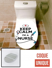 Housse de toilette - Décoration abattant wc Keep calm I am a nurse