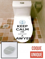 Housse de toilette - Décoration abattant wc Keep calm i am almost a lawyer cadeau étudiant en droit