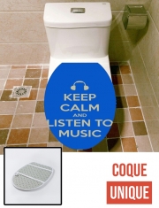 Housse de toilette - Décoration abattant wc Keep Calm And Listen to Music