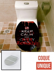 Housse de toilette - Décoration abattant wc Keep Calm And Kill Zombies