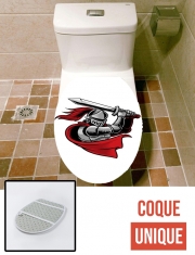Housse de toilette - Décoration abattant wc Knight with red cap