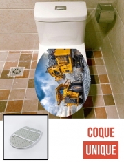 Housse de toilette - Décoration abattant wc komatsu construction