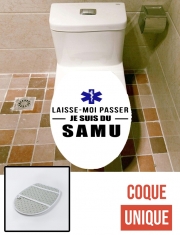 Housse de toilette - Décoration abattant wc Laisse moi passer je suis du SAMU