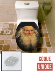 Housse de toilette - Décoration abattant wc leonard de vinci portrait
