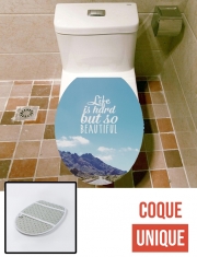 Housse de toilette - Décoration abattant wc La vie est dure