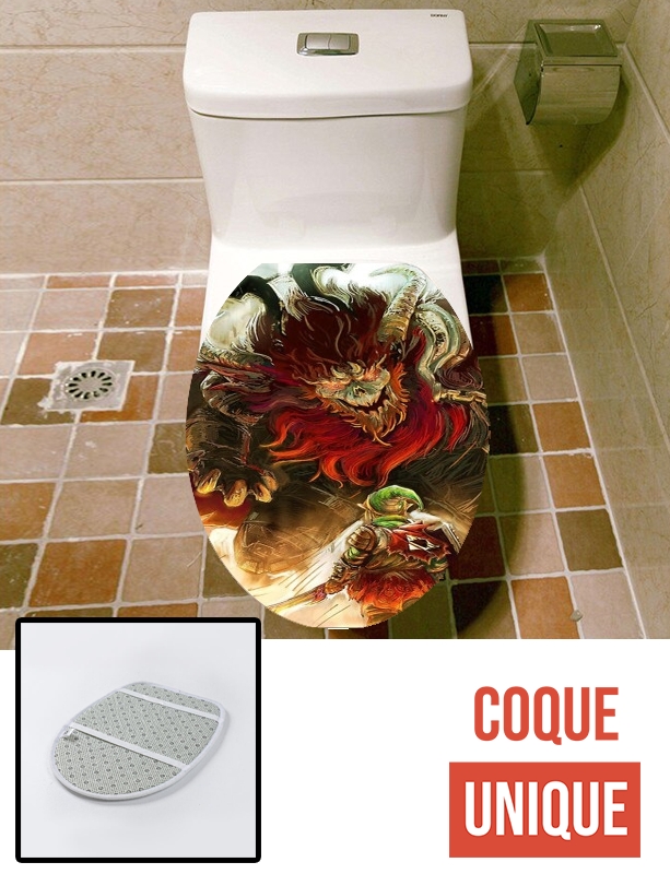 Housse de toilette - Décoration abattant wc Link Vs Ganon