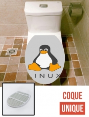 Housse de toilette - Décoration abattant wc Linux Hébergement