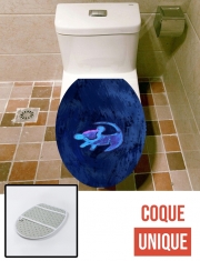 Housse de toilette - Décoration abattant wc Roi lion Neon Symbole Three