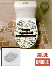 Housse de toilette - Décoration abattant wc love me more