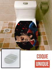 Housse de toilette - Décoration abattant wc Man of Steel