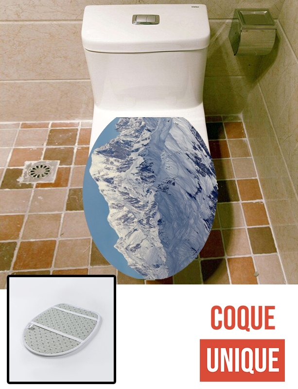 Housse de toilette - Décoration abattant wc Mont Blanc
