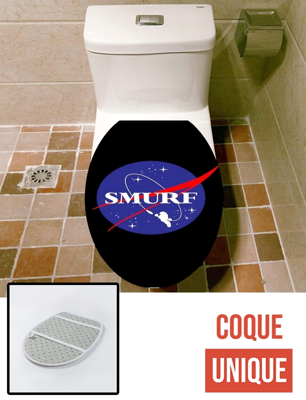 Housse de toilette - Décoration abattant wc Nasa Parodie Smurfs in Space