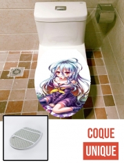Housse de toilette - Décoration abattant wc No game No life Shiro Card